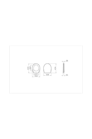 VitrA S20 Round 109-003-909 Universal Klozet Kapağı, Yavaş Kapanır, Kolay Çıkabilir, Beyaz