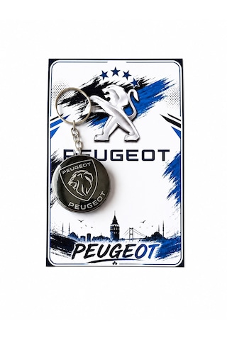 2 Adet Şişe Açacaklı Peugeot Anahtarlık Kartpostallı Hediyelik