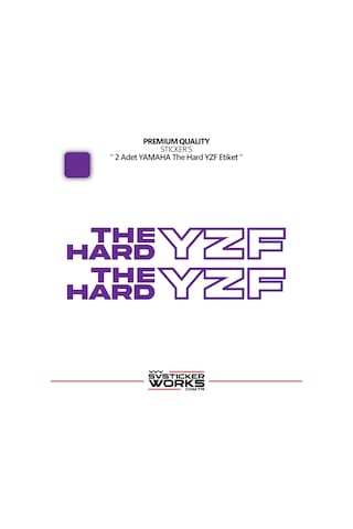 Yamaha The Hard Yzf Sticker Yüksek Kalite Folyo 2 Adet Sticker Etiket