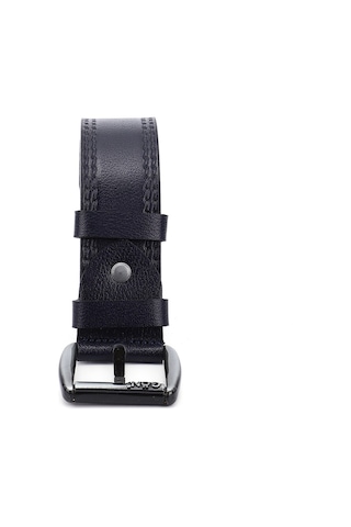 Gönderi R Lacivert Antik Hakiki Deri 4,5 Cm Dikişli Kot Kemeri Lacivert