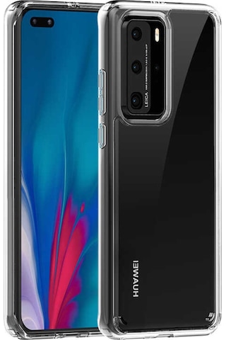 Huawei P40 Pro Kılıf Zore Coss Şeffaf Sert Silikon Kılıf Renksiz