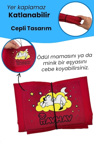 Havhav Küçük ve Orta Irk İçin Köpek Minderi Bordo 47 x 70 CM