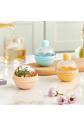 Ximistore9 Renkli Silikon Buz Topu Kalıpları - 4'lü Set, As Kapaklı, 2.4 İnç Dev Buz Topları İçin, İçeceklerinizi Serin Tutar Çok Renkli