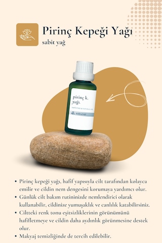 Sabunal Pirinç Kepeği Yağı 30 ML Cilt Aydınlatıcı Ve Eşitleyici Bakım Yağı