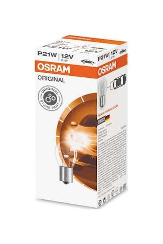 Bulacaksin Osram 7506 P21W 93 Sinyal Stop Ampul 12V 21W 10 Adet Tek Duy Düz