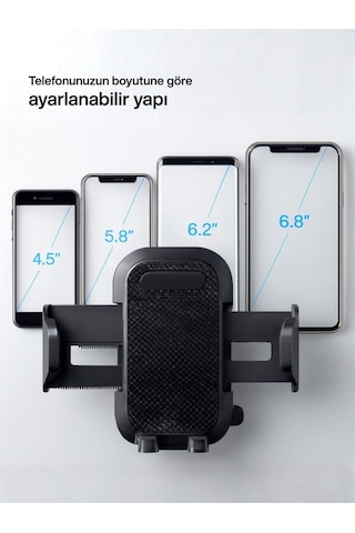 Araç İçi Cam Vantuzlu Telefon Tutucu Teleskopik 360 Dönebilen Oto Telefon Tutacağı Diğer