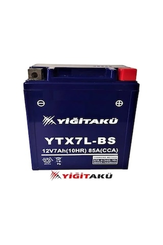 12 V 7 Ah Amper Yiğit Akü Ytx7l Bs Motosiklet Aküsü