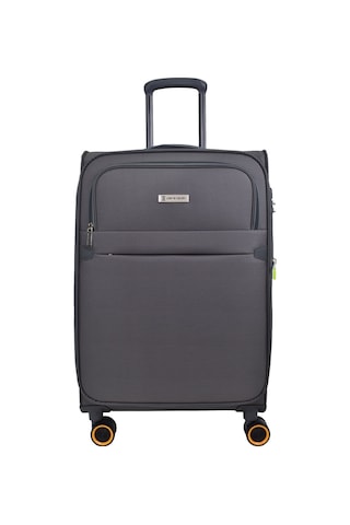 Pierre Cardin Ultra Light Hafif Lüx Kumaş 2'li Valiz Seti Büyük Boy - Kabin Boy Gri PC6000