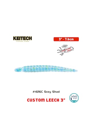 Keitech Custom Leech 7.6cm (3") #426C Sexy Shad