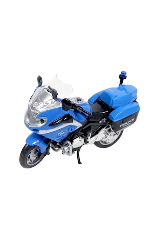1:20 Ölçek Sesli Işıklı Oyuncak Polis Motoru - Büyük Boy Model Motosiklet Çok Renkli