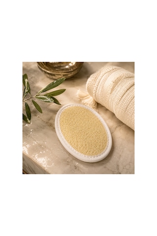 Arga Oval Kabak Lifi 16x12cm Doğal Yüz Ve Cilt Temizleme Bitkisel Banyo Lifi - 573078836