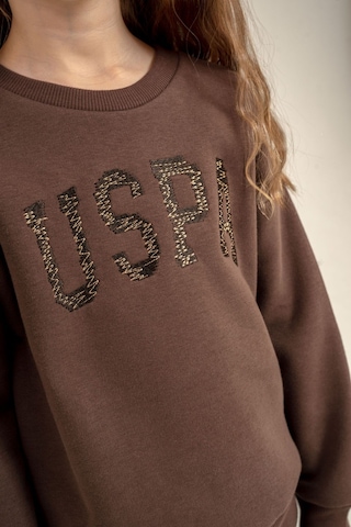 U.S. Polo Assn. Kız Çocuk Nakışlı Kahverengi Uzun Kol Eşofman Takımı Us2723-c-v4 Us2723-c-v4