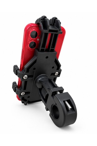 H110 Motosiklet Bisiklet Telefon Tutucu 8 Noktalı 360 E-scooter Uyumlu Gidona Bağlantılı Siyah