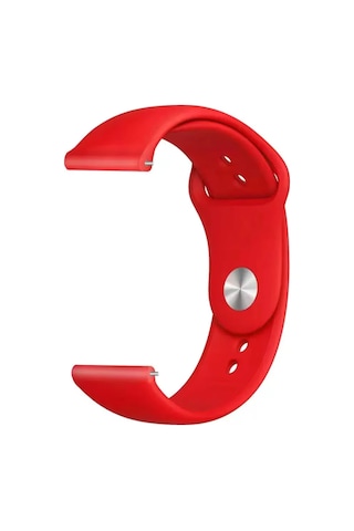 Forzacase Samsung Gear S2 / S3 / S3 Frontier İle Uyumlu Silikon Kordon Kayış - Fc876 Kırmızı