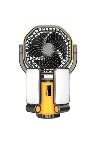 Motion003 Yeni Yazlık Sarı Çok Fonksiyonlu Fan Güçlü Sessiz Hızlı Soğutma 6000mah Pil Kamp Ofis Ev