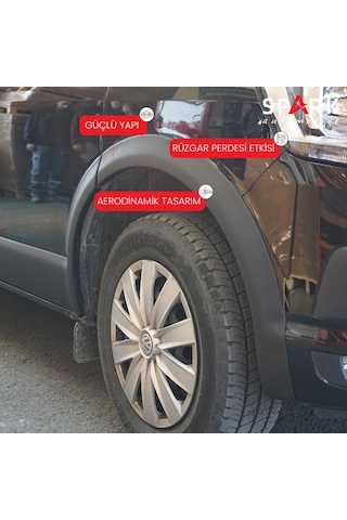 Volkswagen Transporter T6 2015-2020 Yıl Aralığı Uyumlu Uzun Şase Sağ Sürgü Dodik Seti 11 Parça Siyah