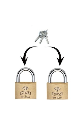 Yuma Pirinç Asma Kilit Birbirini Açar 60 Mm-773 5