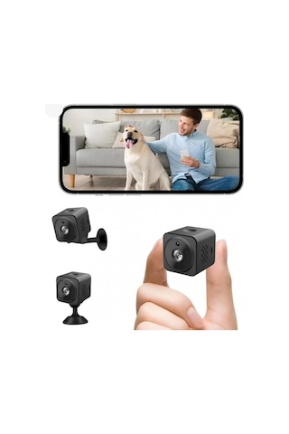 Akıllı Mini Kamera 1080p Hd Wifi Mobil Uygulamalı Şarjlı Gece Görüşlü Çift Yönlü Ses Kart Destekli