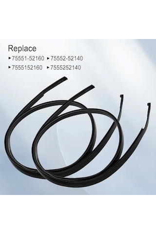 Teltree Toyota Yaris Sedan 2007-2011 Siyah Kauçuk Ön Ceiling Kenar Şeritleri Sol+sağ - Su Ve Çöp Engelleme, Dayanıklı Oto Aksesuarı