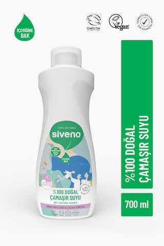 Siveno %100 Doğal Çamaşır Suyu Bitkisel Lavanta Çay Ağacı Tüm Yüzey ve Kumaşlarda 700 ML