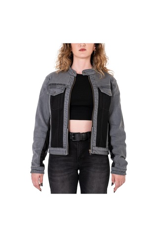 Thebikerjeans Silver Ice Korumalı File Motosiklet Kot Montu Kadın