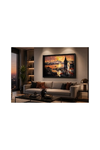 Derin Çerçeveli Shadow Box Tarzı, 3d Dokulu Kanvas Tablo 50x70 Cm - Salon Ve Ev İçin Tablo / Hediyel