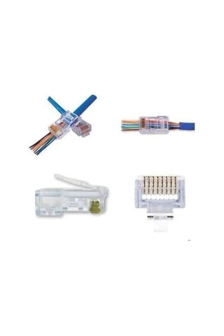 Yeni Nesil Rj45 Cat 6 Konnektör 200lü Paket 1. Sınıf Kalite