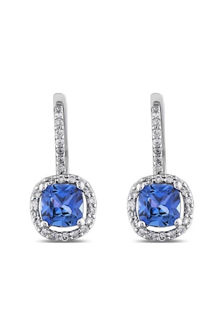 1.80 Karat Safir Pırlanta Küpe