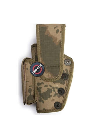 Jandarma Kamuflaj Asker Silah Kılıfı Çıt Çıtlı Askeri Kılıf 9 Mm Siyah