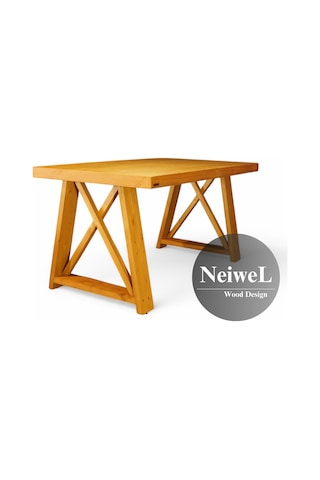 Neiwel Kues Doğal Mutfak Ve Ahşap Yemek Masası-120-220 Açık Ceviz