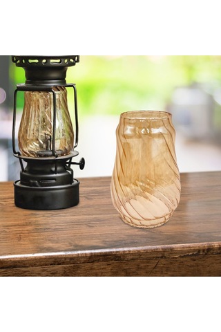 Dolıty Atmosfer Abajur Baca Şapkası Rüzgar Geçirmez Sağlam Kehribar Çok Renkli