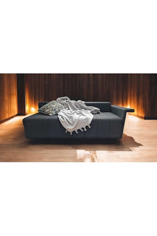 Çift Kişilik Pike 200x230cm, Gri, %100 Pamuk, Yumuşak Dokulu, Hann Yalın Gri