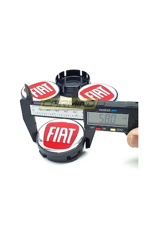 Fiat Kırmızı Jant Göbek Arması 55-58Mm