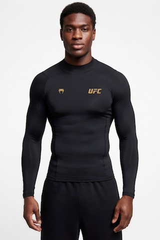 Premium Ufc Gold Siyah Uzun Kol Compression Erkek T-shirt Spor Gym Fitness Boks Kickboks Mdl12 Siyah