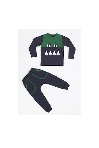 Casabony Timsah Cepli Baggy Pantolon + T-shirt Takım-yeşil - Laci Lacivert - Yeşil