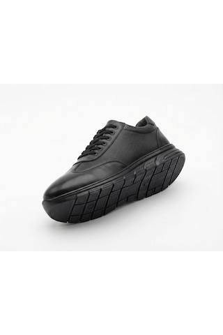 Growish Gd0135 İç Dış Hakiki Deri Büyük Numara 45 46 47 Numara Kaydırmaz Güçlü Taban Ekonomik Siyah Günlük Sneaker Erkek Ayakkabı Siyah Güçlü Taban