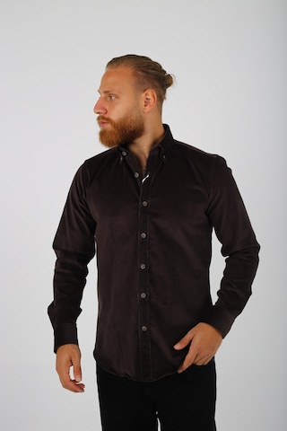 Brango 13345 Erkek Spor Gömlek Kahve