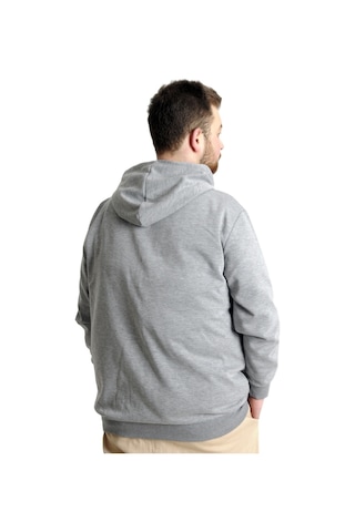 Mode Xl Erkek Hırka Kapson Fermuarlı Steel Interlock 21600 Gri Melanj 001