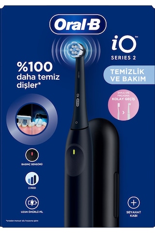 Oral-b İo 2 Şarjlı Diş Fırçası - Siyah, Seyahat Kabı İle
