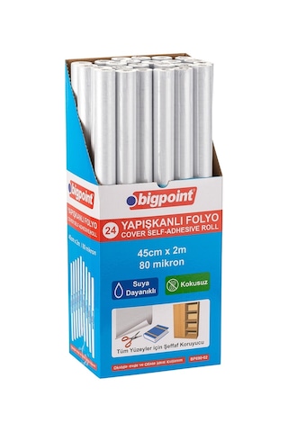 Bigpoint Yapışkanlı Şeffaf Rulo 2 Metre X 12 Rulo