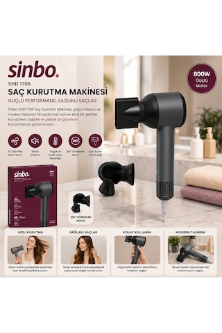 Gees Global Saç Kurutma Makinesi - 110.000 Rpm, Sessiz, 3 Hız 3 Sıcaklık Gbzs