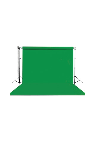 Hs Stüdyo Teknik 270x580cm Yeşil Taşınabilir Kumaş Fon Perdesi
