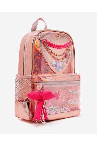 Skechers G Queen Heart Backpack Büyük Kız Çocuk Metalik Pembee Sırt Çantası Sktt30390-spnk