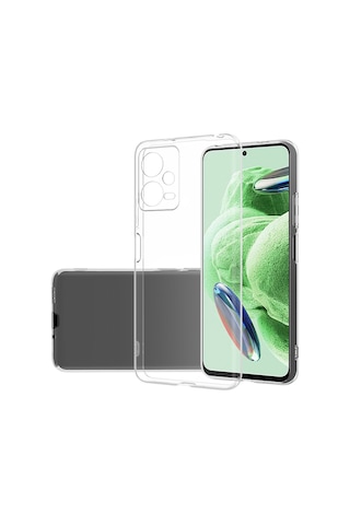 Xiaomi Redmi Note 12 5g Kılıf Zore Şeffaf İnce Ve Esnek Süper Silikon Kılıf