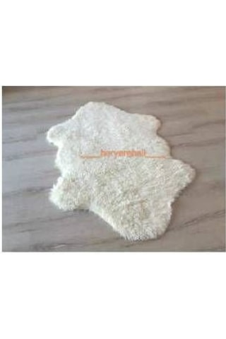 Yamalı Home Tavşan Tüyü Krem Post Halı 80 x 140 Cm