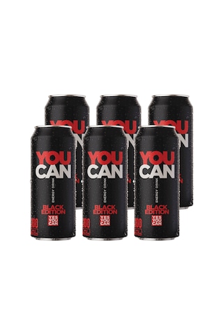 You Can Black Edition Enerji İçeceği 500 ml 6'lı