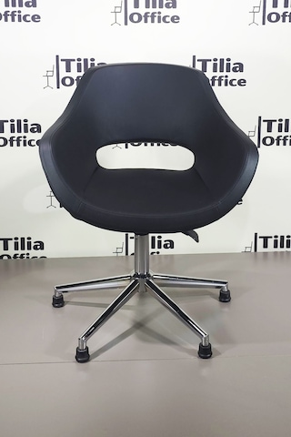 Monaco Çalışma Kesim Koltuğu Konik Sabit Ayak Siyah