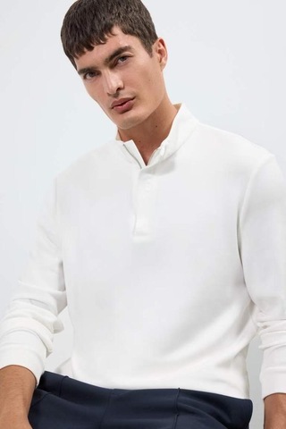 Defacto Regular Fit Dik Yaka Yarım Fermuarlı Sweatshirt F2821ax25auwt34 Beyaz
