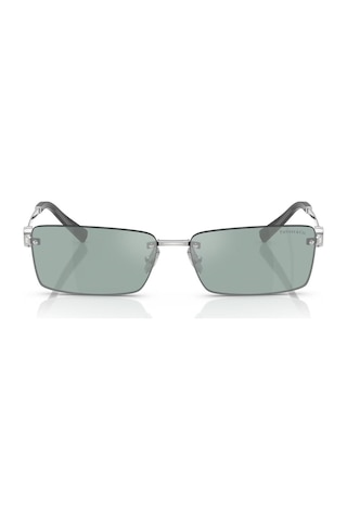 Tiffany Co. Tf 3108b 62227c 60 Unisex Dikdörtgen Gümüş Aynalı Metal Güneş Gözlüğü Gri