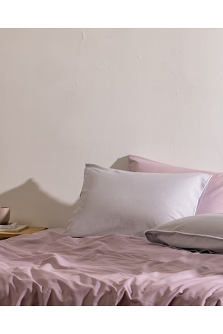 Madame Coco Marion %100 Pamuk 2'li Yastık Kılıfı - Gri/beyaz 8684427287545 Çok Renkli